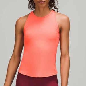 Lululemon Base Pace Ribbed Tank Top Raspberry Cream Size 10